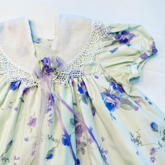 Vintage Baby Dress Floral Lace 18 months Rare Editions - Picture 7 of 16